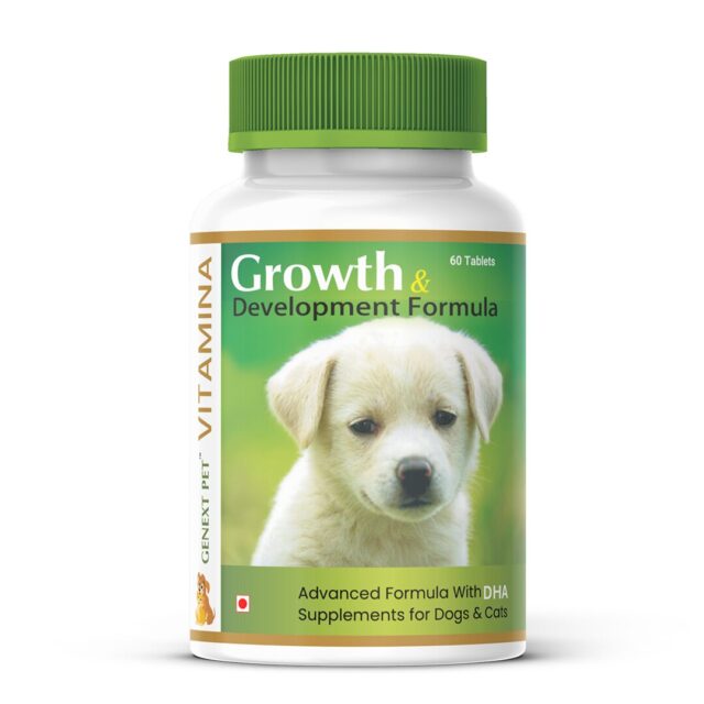 GenextPet VITAMINA supplement bottle for dogs and cats – Growth & Development Formula with DHA