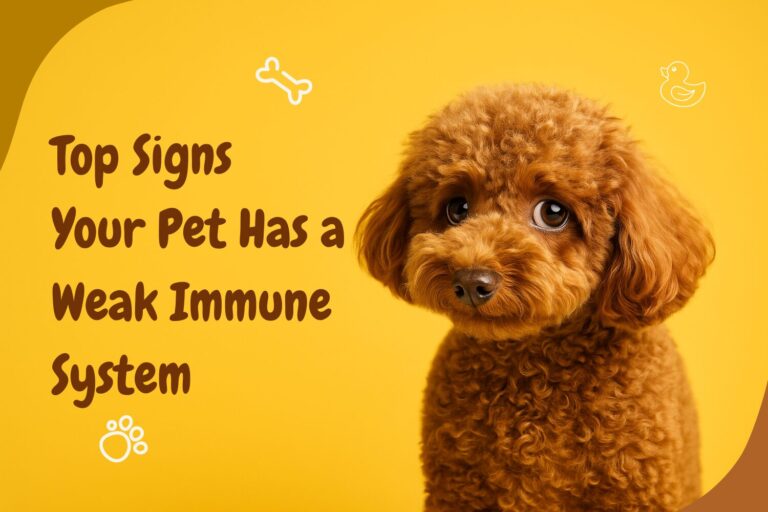 Sad-looking dog and cat indoors, symbolizing weak immune system and frequent health issues